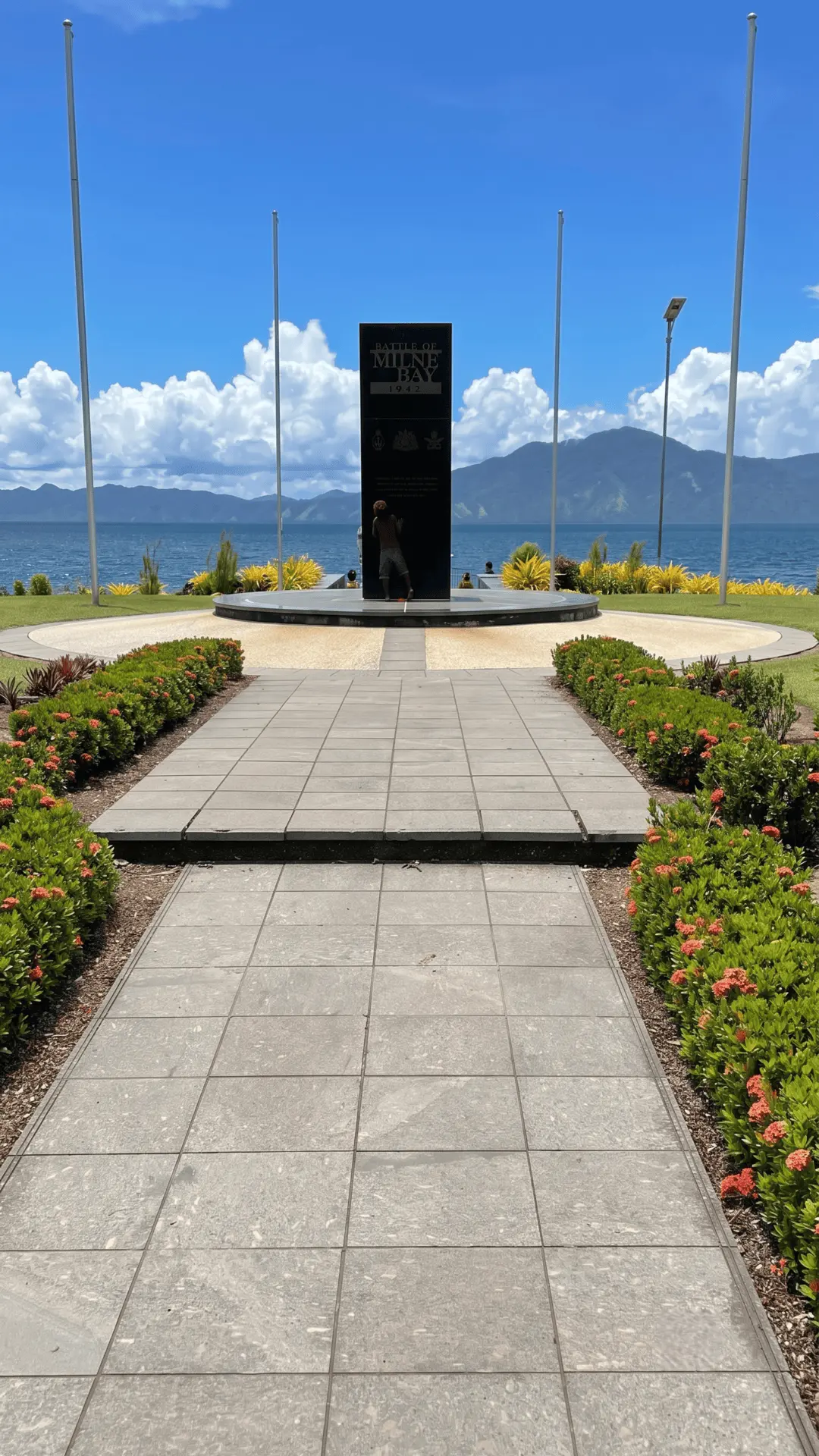 Milne Bay Memorial Alotau | WWII Historical Site Papua New Guinea Milne Bay Memorial honoring WWII history in Alotau, Papua New Guinea