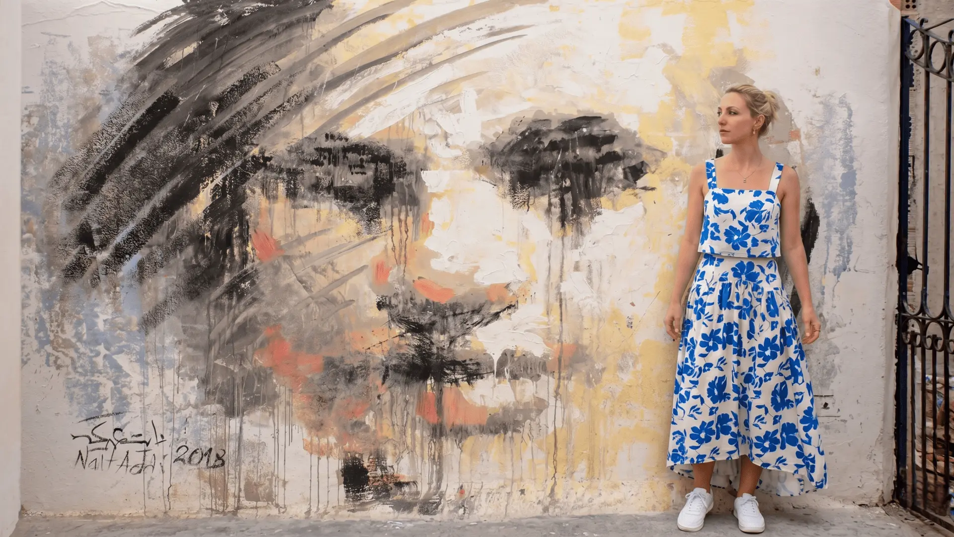 Modern Street Art Asilah Bold and colorful wall painting in Asilah, Morocco’s art town