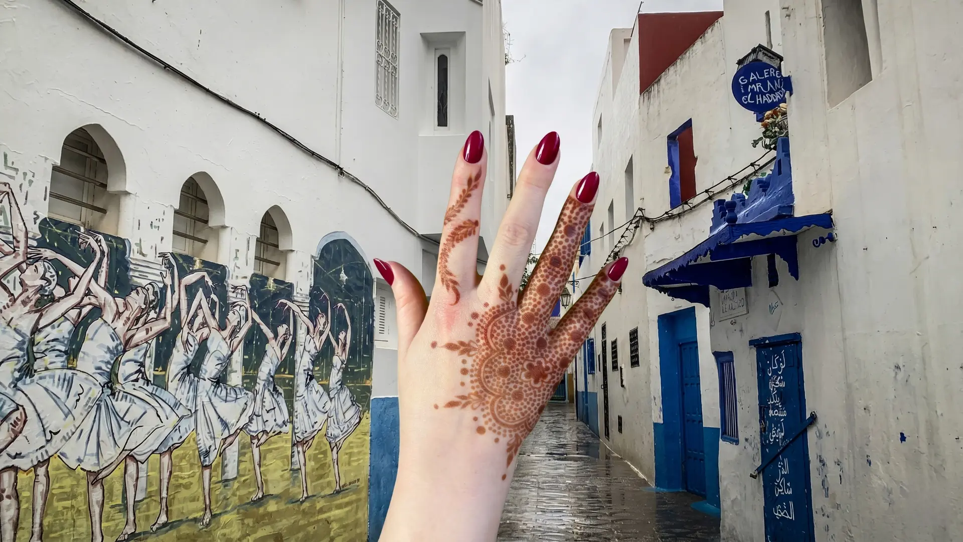 Moroccan Henna Art in Asilah Traditional Moroccan henna design being applied in Asilah