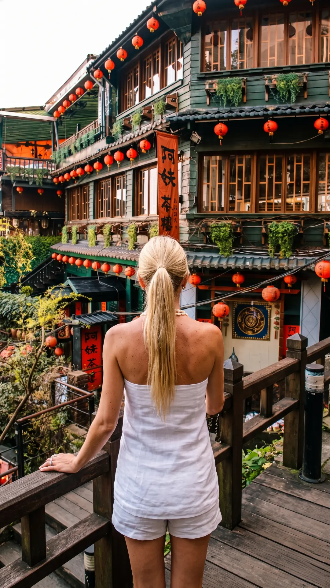 A-Mei Tea House Jiufen | Scenic Teahouse with Ocean Views Taiwan Picturesque A-Mei Tea House in the historic mountain village of Jiufen with ocean and mountain views