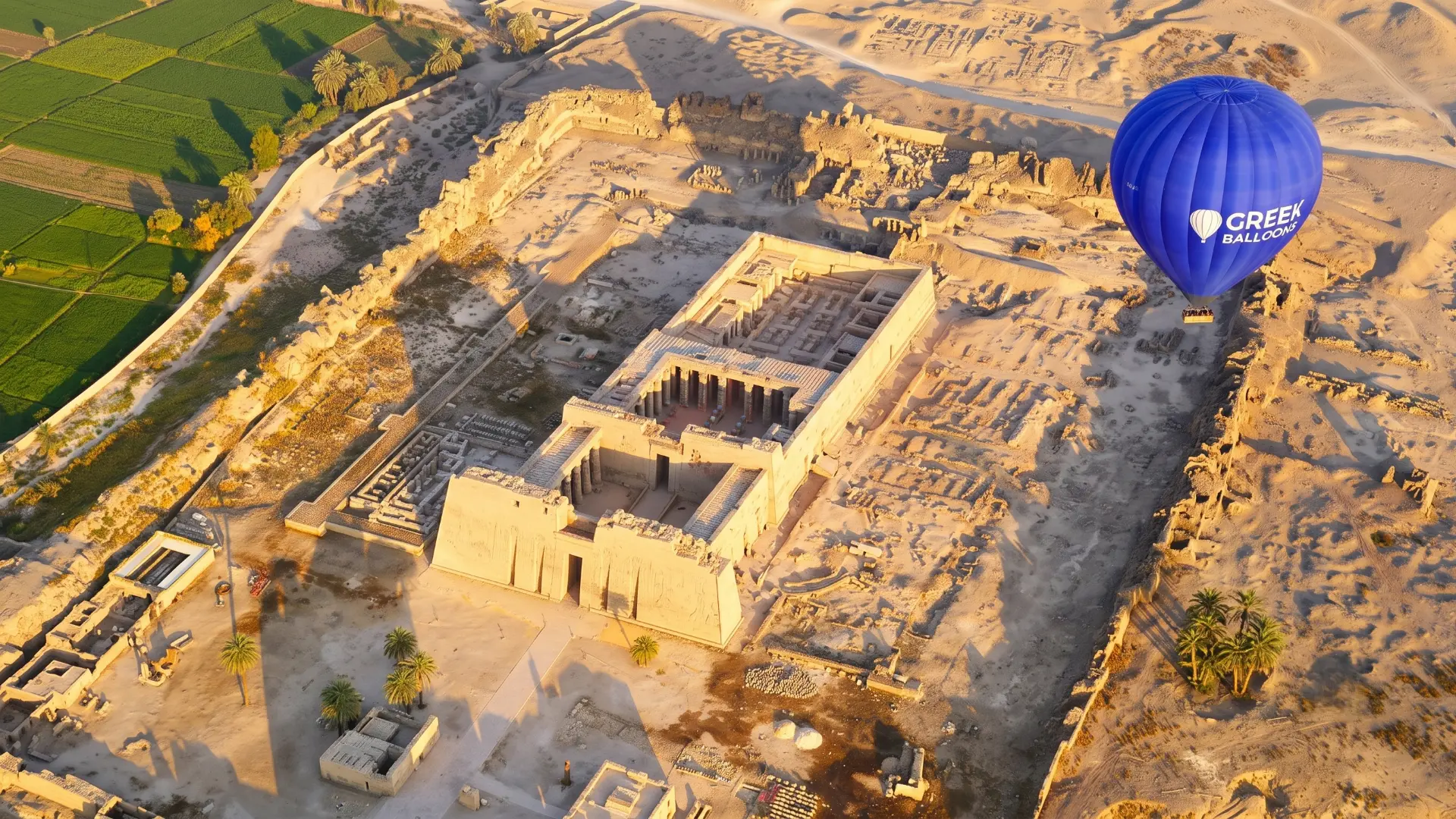 Medinet Habu Aerial View | Mortuary Temple of Ramses III Luxor Egypt Aerial view of Medinet Habu and the Mortuary Temple of Ramses III near Luxor, Egypt