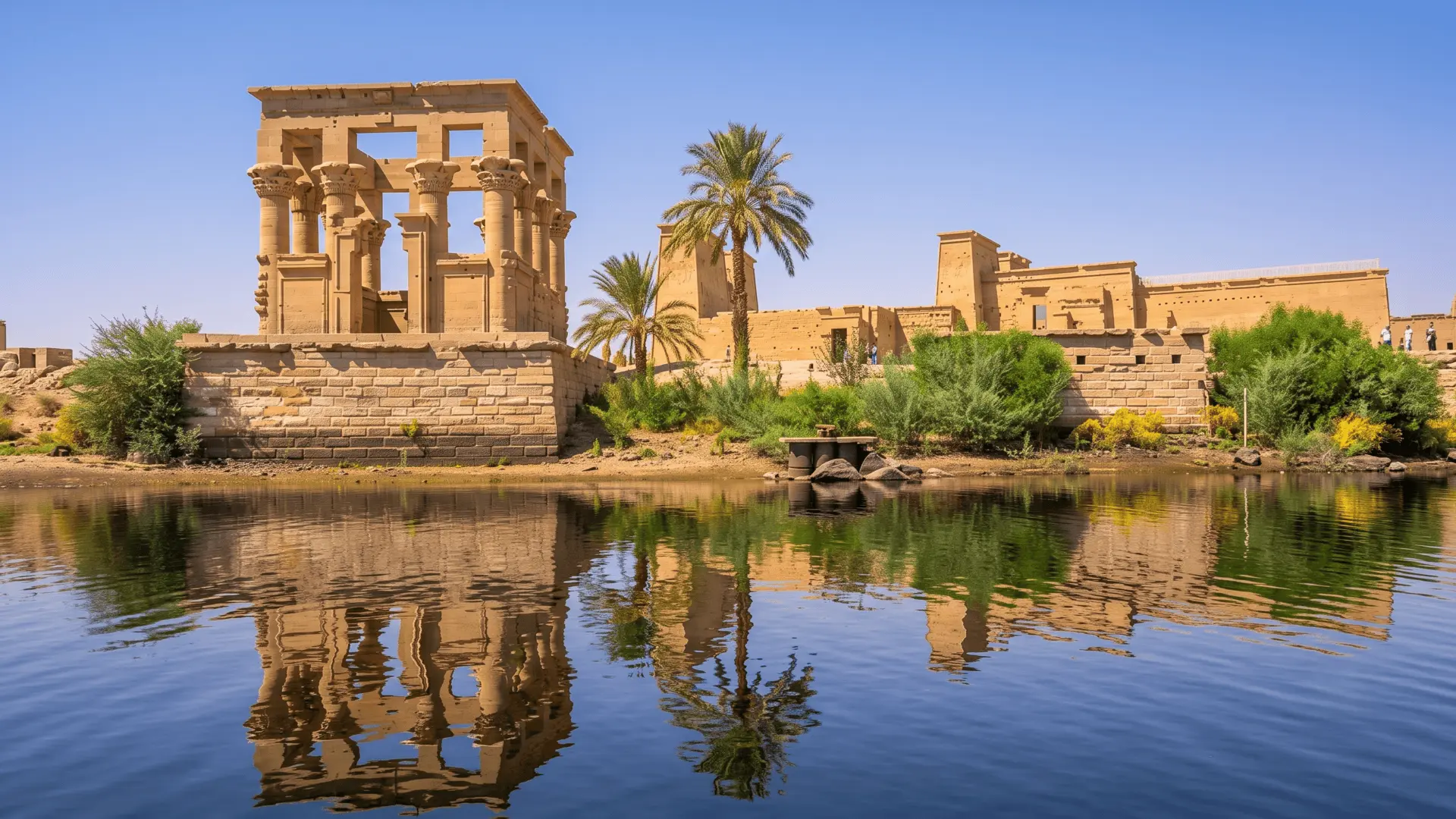 Philae Temple Aswan Egypt | Island Temple on Nile Cruise Stunning Philae Temple on Agilkia Island near Aswan, visited during a Dahabiya Nile Cruise